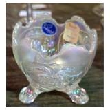 Imperial Iridescent Carnival Glass Footed Dish