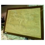 Framed Vintage Map