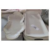 2 Porcelain Serving Trays