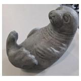 Solid Rock Carved Seal Figurine