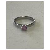 Vintage Pink Ice Solitaire Ring