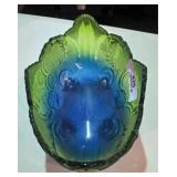 Vintage Janette Carnival Glass Fruit Bowl