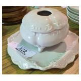 Porcelain Fairy Lamp & Tray