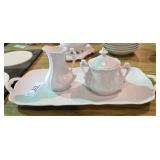 Porcelain Cream / Sugar & Tray
