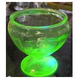 Uranium Glass Candy Dish