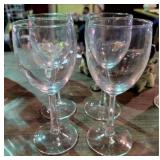 4 Piece Vintage Crystal Wine Glass Set