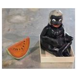 Black Americana 3 Piece Bobble Head Salt / Peppers