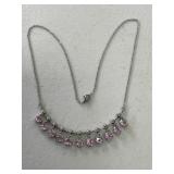 Estate Pink Topaz Necklace
