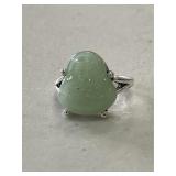Carved Jade Vintage Estate Ring