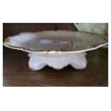 Porcelain Serving Tray & Vase