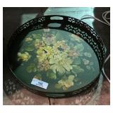 Large Metal Hand Painted Tray