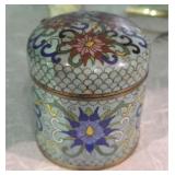 Turquoise Chinese Cloisonnï¿½ Enamel Canister