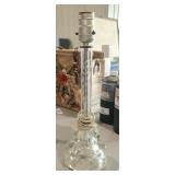 Vintage Etched Crystal Lamp