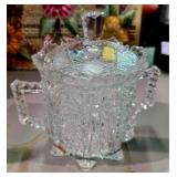 Hand Cut Bohemian Crystal Candy Dish