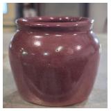 Vintage Burgundy Red Glazed Ceramic Pottery Vessel