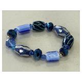 Blue Murano Style Bracelet