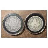 2 Morgan Silver Dollars
