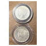 Two 1925 Silver Peace Dollars