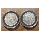 Two 1921 Morgan Silver Dollars