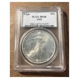MS68 1995 American Silver Eagle Coin