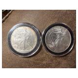 Two American Silver Eagle Coins