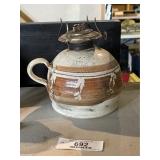 Studio Art Pottery Oil Lamp