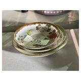 4 Hand Painted Porcelain Dishes