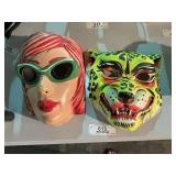 2 Vintage Halloween Masks