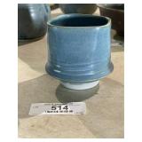Blue Glazed Ceramic Vase