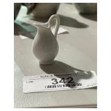 Small White Miniature Ceramic Pitcher