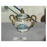 Vintage MZ Austria Porcelain Sugar Bowl