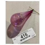 Hand Blown Glass Vintage Teardrop Ornament