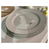 Silver Rim Fine China Plate