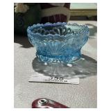 Antique Blue Opalescent Master Berry Bowl