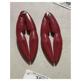 Vintage Red Metal Lobster Claw Crackers