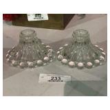 Anchor Hocking Goofy Glass Candlesticks