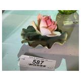 Vintage Bisque porcelain Water Lily