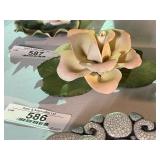 Vintage Capidimonte Porcelain Rose
