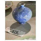 Blue Crystalline Studio Art Pottery Vase