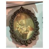 Vintage Ornate Italian Brass Framed Artwork