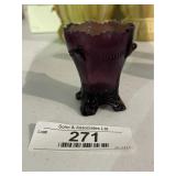 Vintage Purple Glass Footed Toothpick
