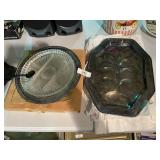 Ornate Trays with Glass Divided Dish