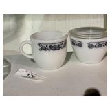 Vintage Pyrex old Town Blue Creamer & Sugar