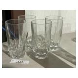 4 Piece Vintage French Crystal Tumblers
