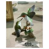 Porcelain Hummingbird Figurine