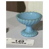 Blue Milk Glass Trinket Dish