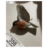 Vintage Bisque Robin Ornament
