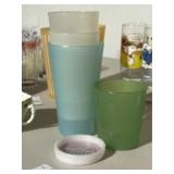 Tupperware Coaster & Vintage Glasses