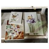 4 Beautiful Signed Tiles