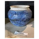 Artisan Ceramic Crackle Glaze Pot